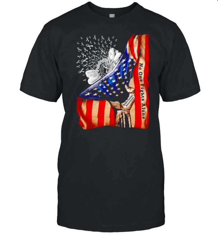 Blood Inside Me Flag Brain Cancer Awareness American Flag Shirt