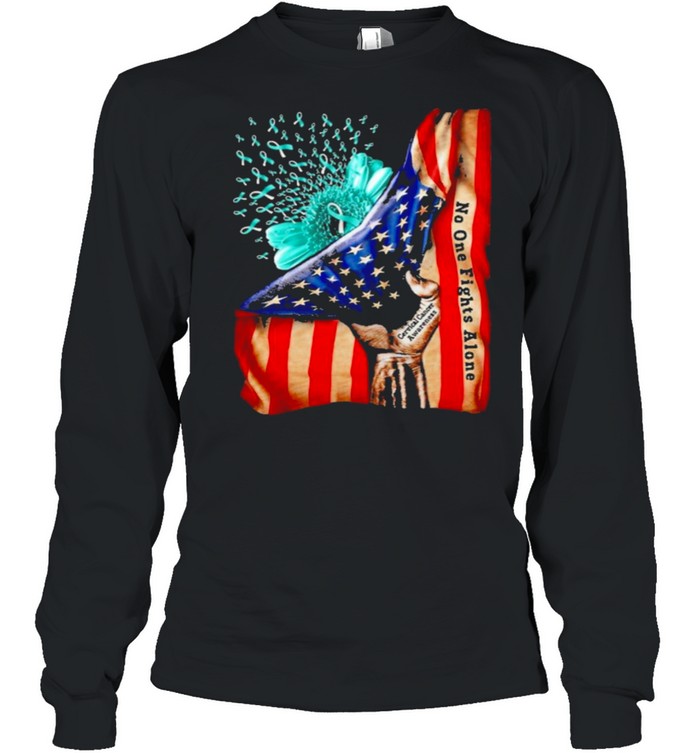 Blood Inside Me Flag Cervical Cancer Awareness American Flag Shirt 2 » Cool Gifts for You - Mfamilygift Blood Inside Me Flag Cervical Cancer Awareness American Flag Shirt 2