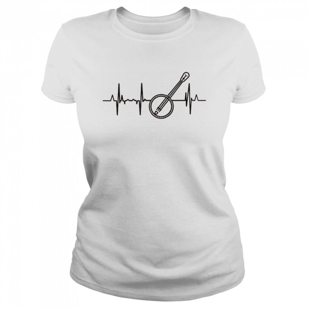 Bluegrass Music Heartbeat Banjo Shirt 1 » Cool Gifts for You - Mfamilygift Bluegrass Music Heartbeat Banjo Shirt 1