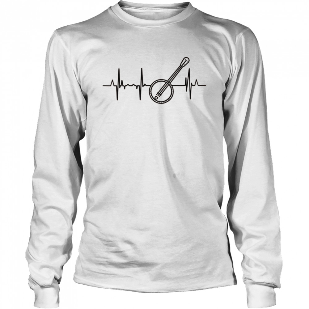 Bluegrass Music Heartbeat Banjo Shirt 2 » Cool Gifts for You - Mfamilygift Bluegrass Music Heartbeat Banjo Shirt 2