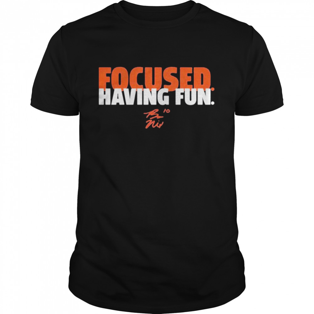 Bo Nix Focused And Having Fun Shirt