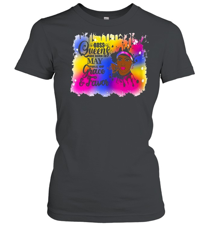 Boss Queens Are Born In May Full Of Grace & Favor Shirt 1 » Cool Gifts for You - Mfamilygift Boss Queens Are Born In May Full Of Grace & Favor Shirt 1