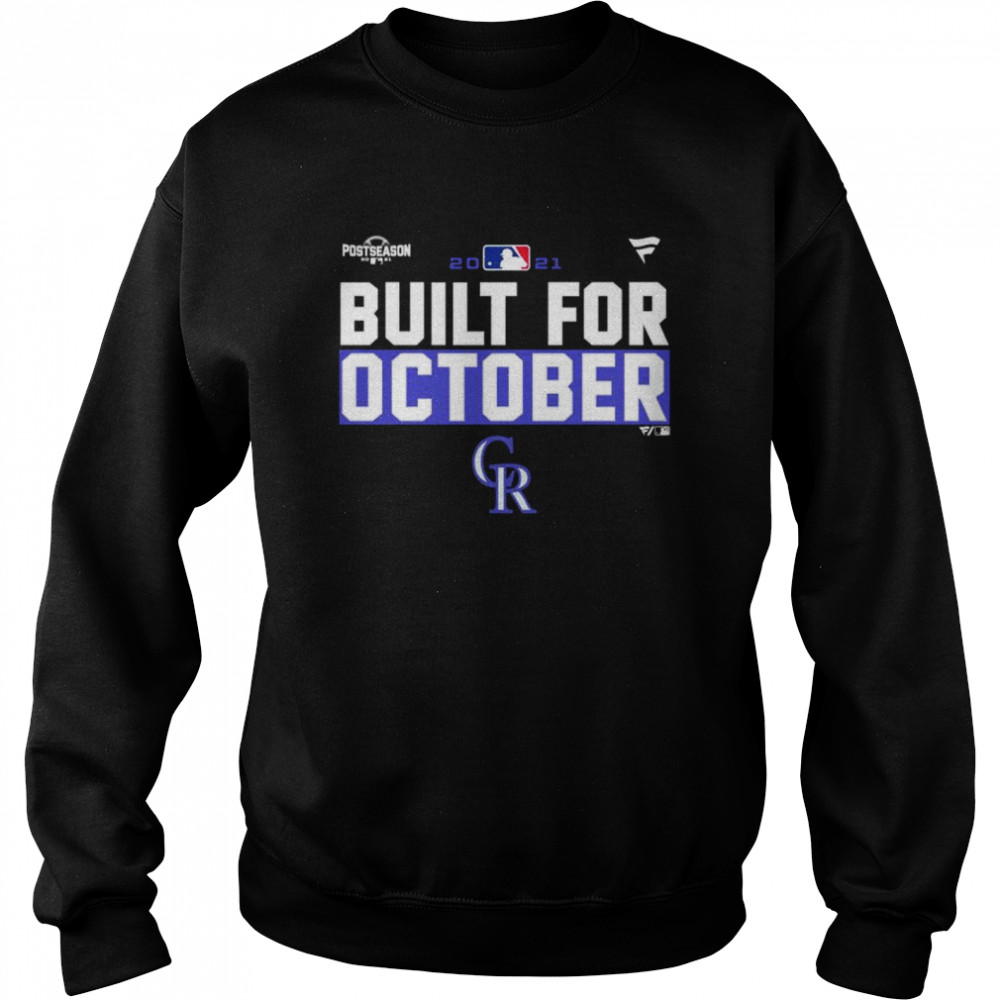 Colorado Rockies 2021 Postseason Built For October Shirt 3 » Cool Gifts for You - Mfamilygift Colorado Rockies 2021 Postseason Built For October Shirt 3