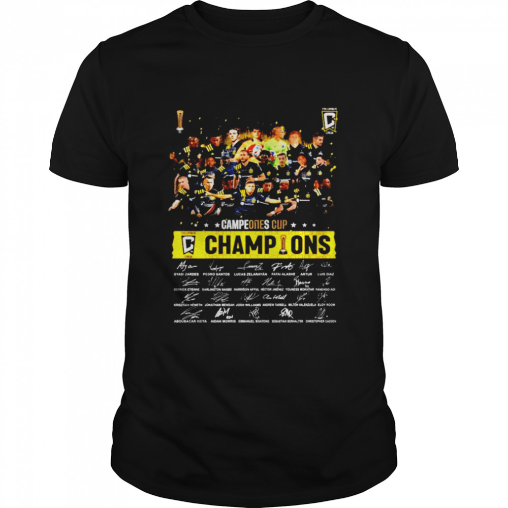 Columbus Crew 2021 Campeones Cup Champions Signatures Shirt Columbus Crew 2021 Campeones Cup Champions Signatures Shirt