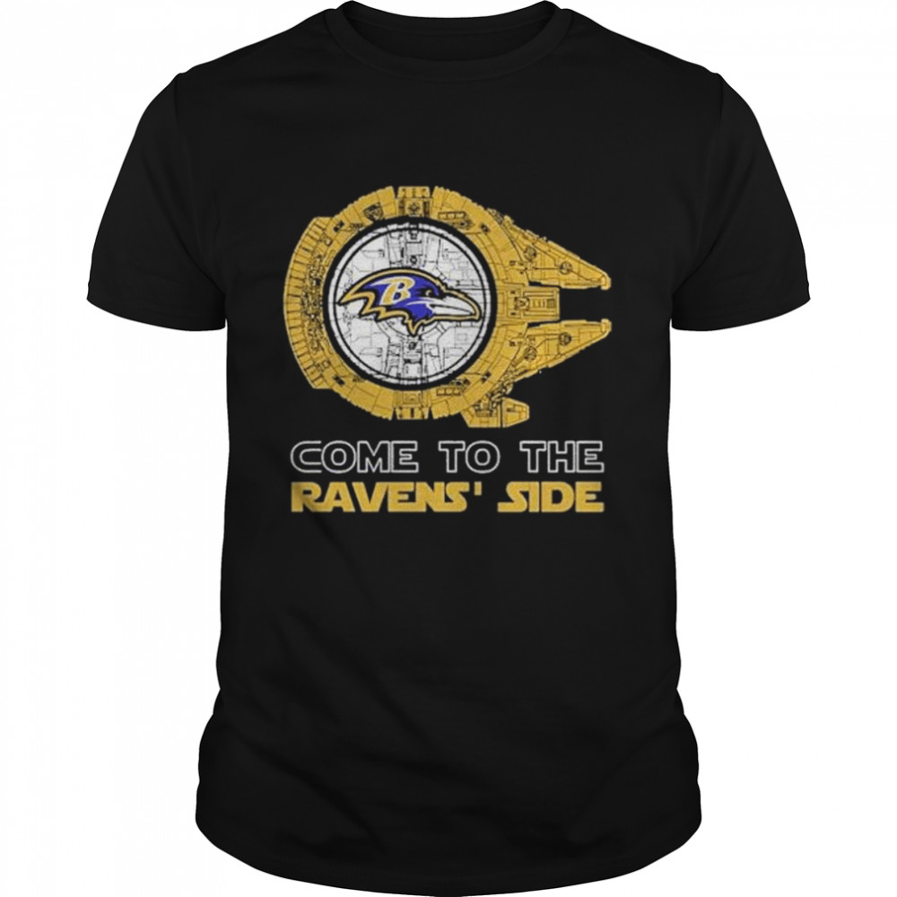 Come To The Baltimore Ravens’ Side Star Wars Millennium Falcon Shirt