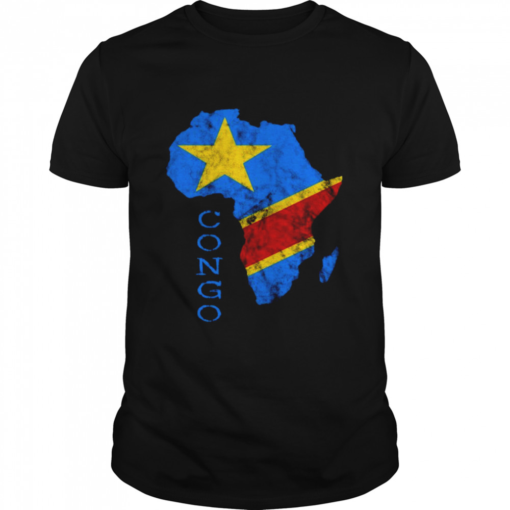 Congo Africa Map Congolese Flag African Roots Drc Pride Shirt Congo Africa Map Congolese Flag African Roots Drc Pride Shirt