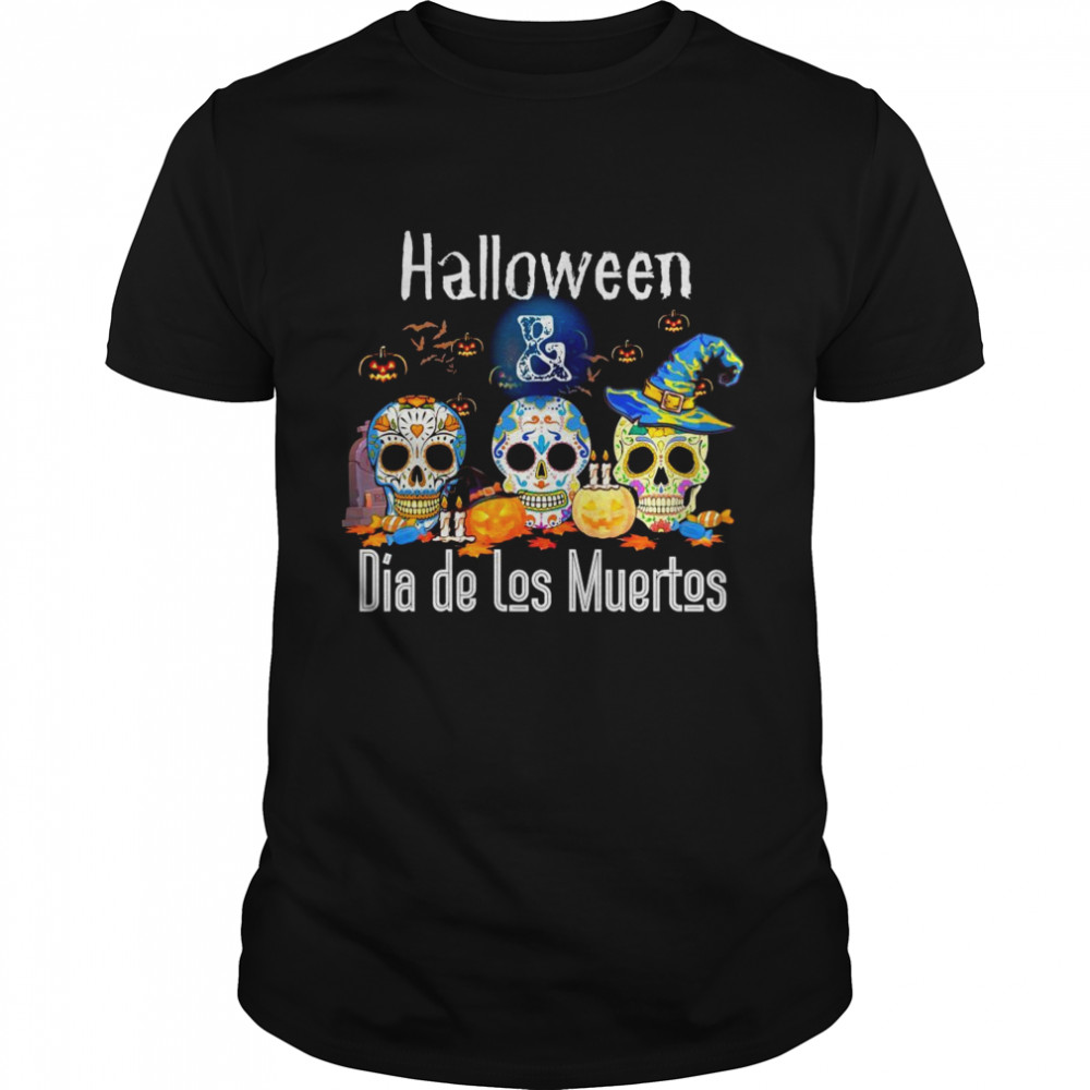 Cool Halloween Day Of Dead Sugar Skull Spooky Pumpkins Shirt Cool Halloween Day Of Dead Sugar Skull Spooky Pumpkins Shirt