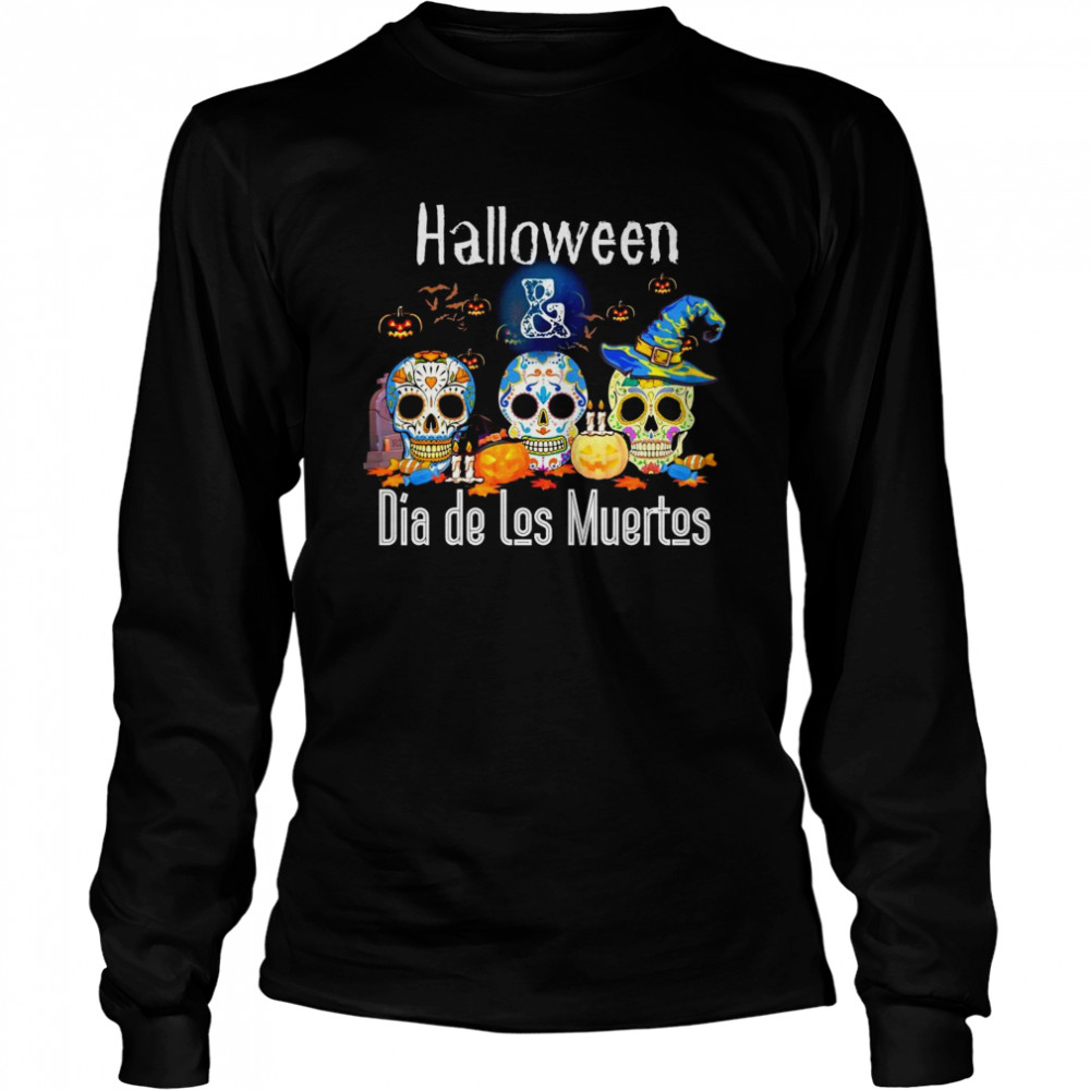 Cool Halloween Day Of Dead Sugar Skull Spooky Pumpkins Shirt 2 » Cool Gifts for You - Mfamilygift Cool Halloween Day Of Dead Sugar Skull Spooky Pumpkins Shirt 2