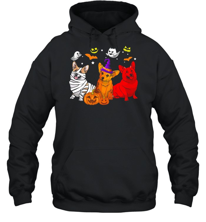 Corgi Dog Witch Boo Halloween Shirt 4 » Cool Gifts for You - Mfamilygift Corgi Dog Witch Boo Halloween Shirt 4