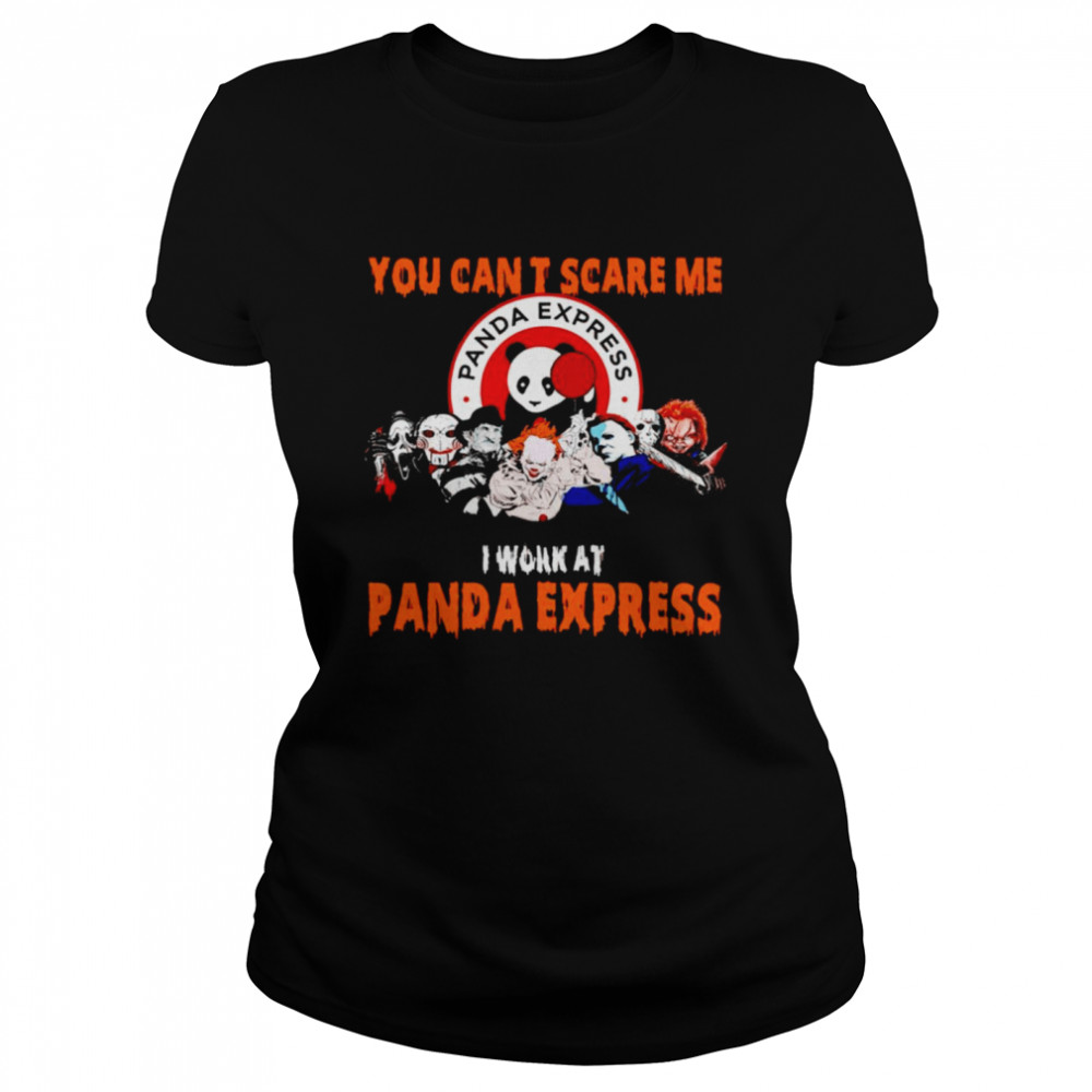 Halloween Horror Movies Characters You Can’T Scare Me I Work At Panda Express Shirt 1 » Cool Gifts for You - Mfamilygift Halloween Horror Movies Characters You Can’T Scare Me I Work At Panda Express Shirt 1