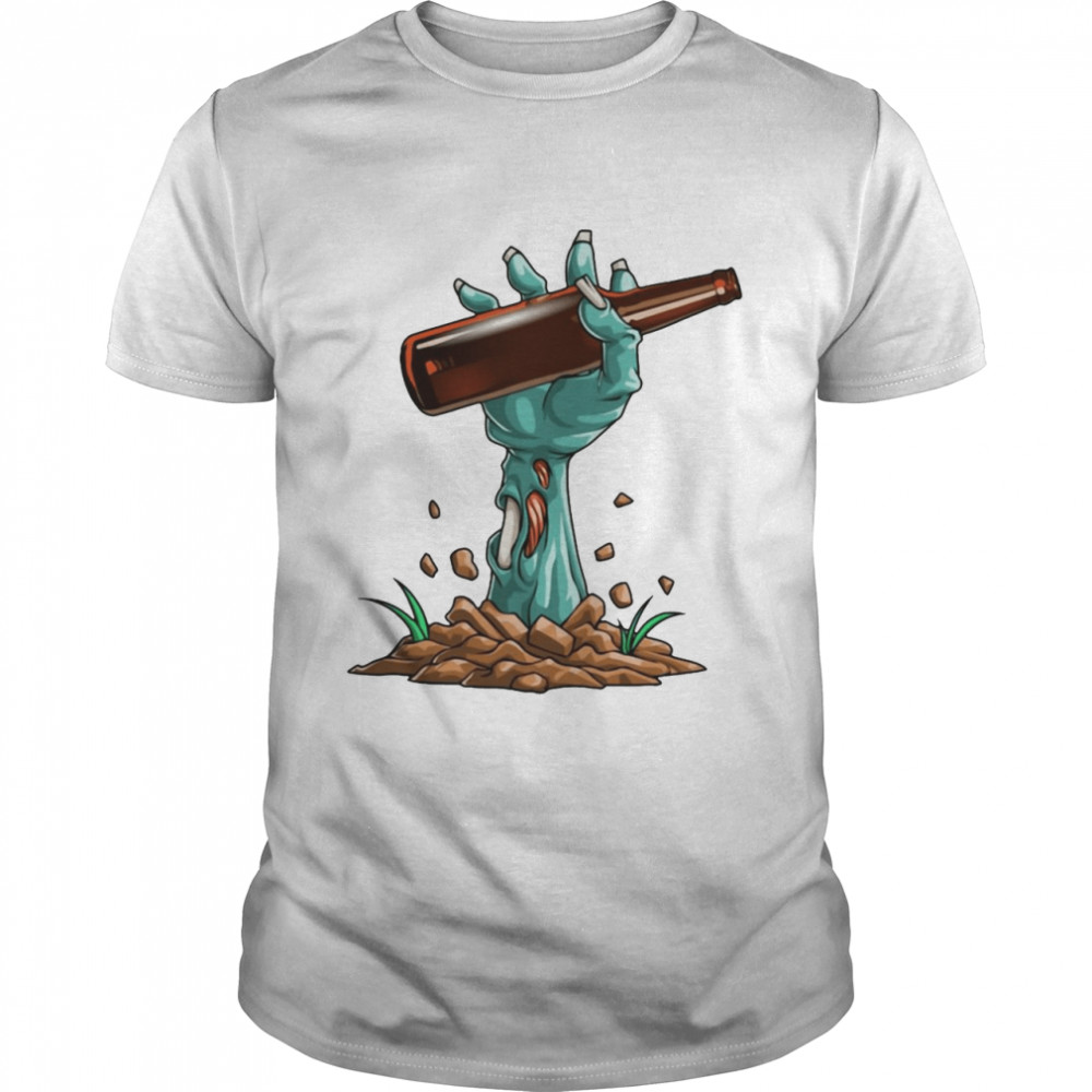 Halloween Horror Scary Essential Zombie Hands Beer T-Shirt Halloween Horror Scary Essential Zombie Hands Beer T-Shirt