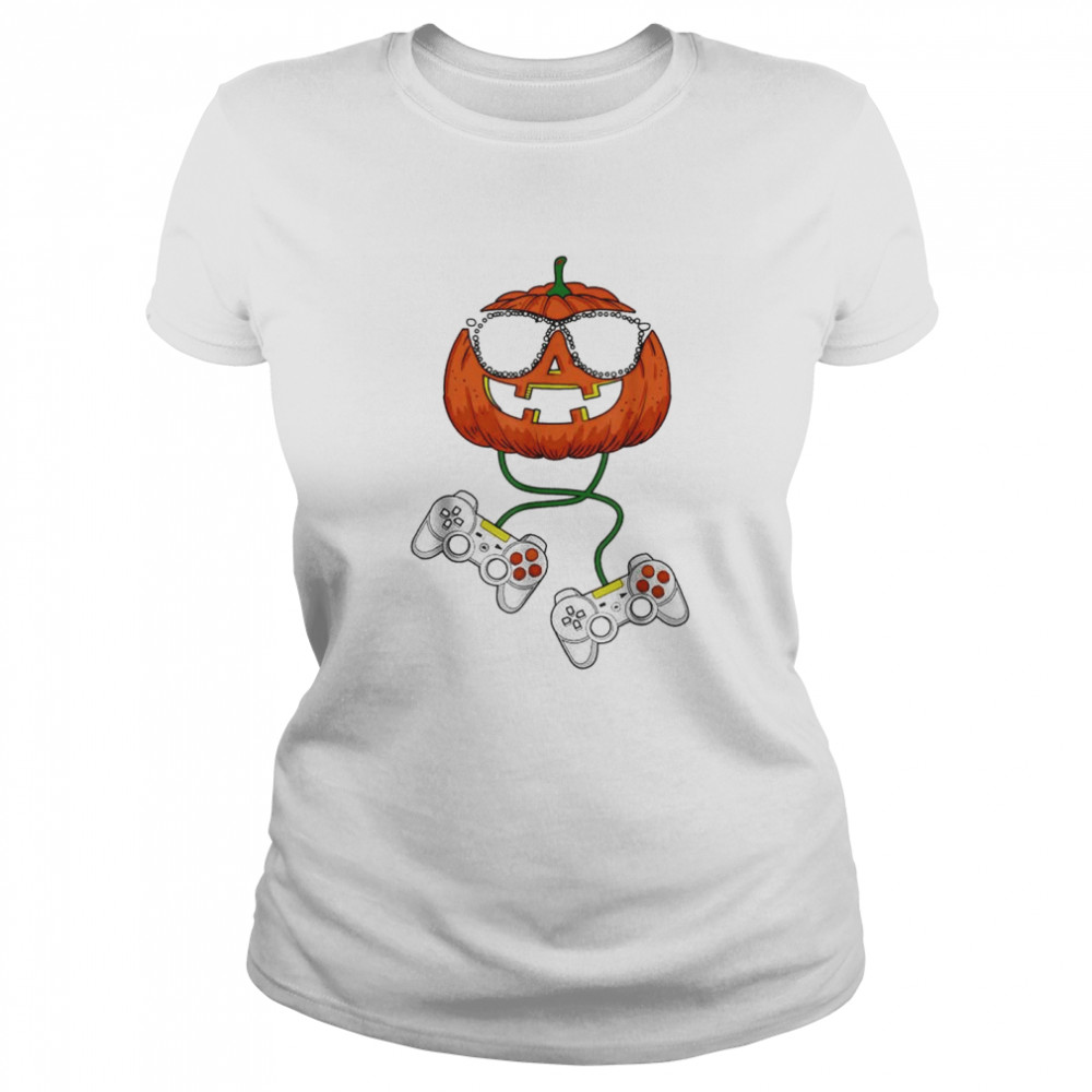 Halloween Jack O Lantern Gamer Halloween Shirt 1 » Cool Gifts for You - Mfamilygift Halloween Jack O Lantern Gamer Halloween Shirt 1