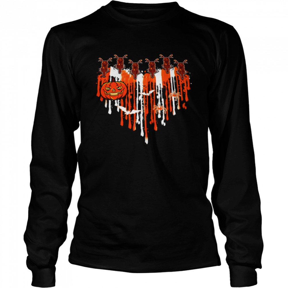 Halloween Motorcycle Painting Heart With Pumpkin Shirt 2 » Cool Gifts for You - Mfamilygift Halloween Motorcycle Painting Heart With Pumpkin Shirt 2