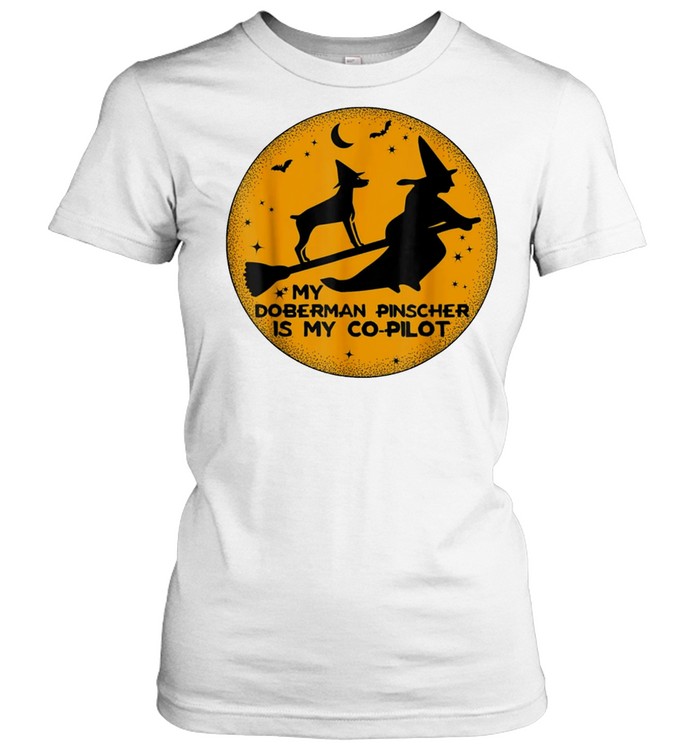 Halloween My Doberman Pinscher Is My Co Pilot Shirt 1 » Cool Gifts for You - Mfamilygift Halloween My Doberman Pinscher Is My Co Pilot Shirt 1