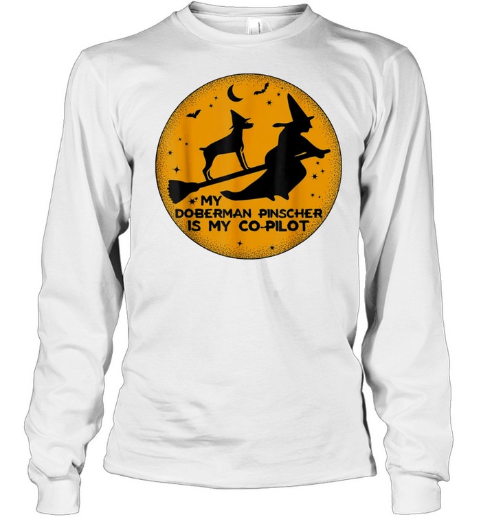 Halloween My Doberman Pinscher Is My Co Pilot Shirt 2 » Cool Gifts for You - Mfamilygift Halloween My Doberman Pinscher Is My Co Pilot Shirt 2