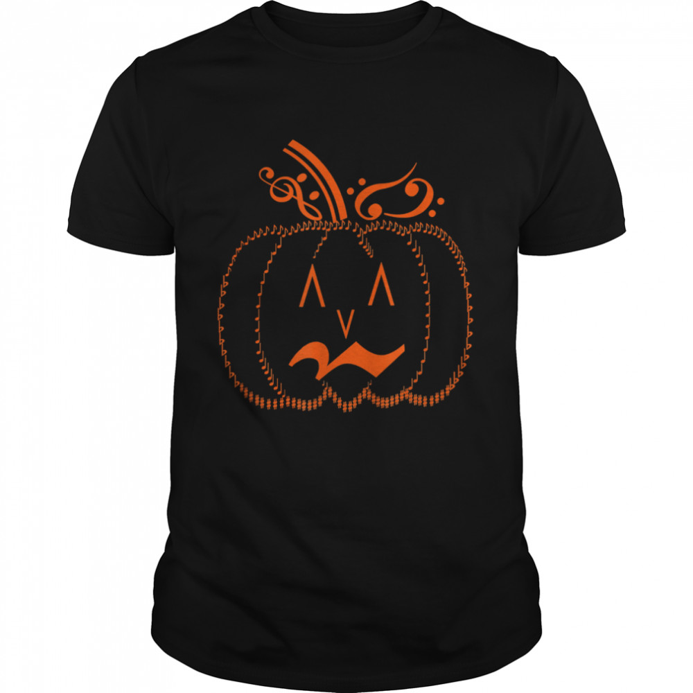 Halloween Pumpkin Music Teacher T-Shirt