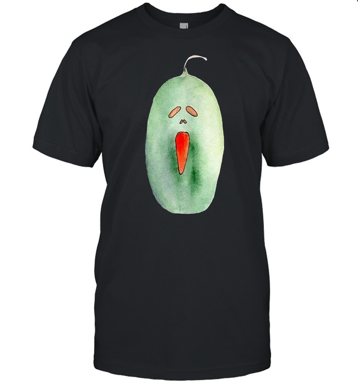 Halloween Scary Green Pumpkin Design T-Shirt