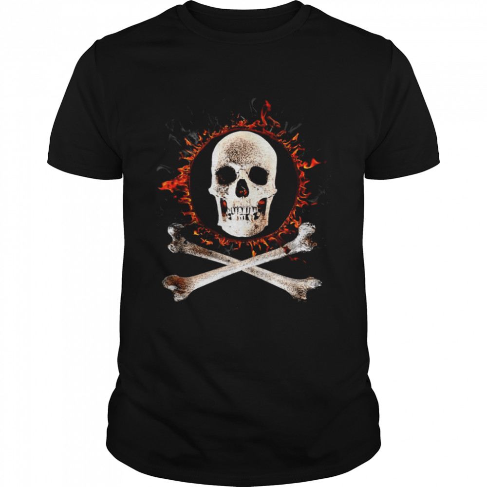 Halloween Totenkopf Maske Kostã¼m, Piraten Des Feuers Shirt