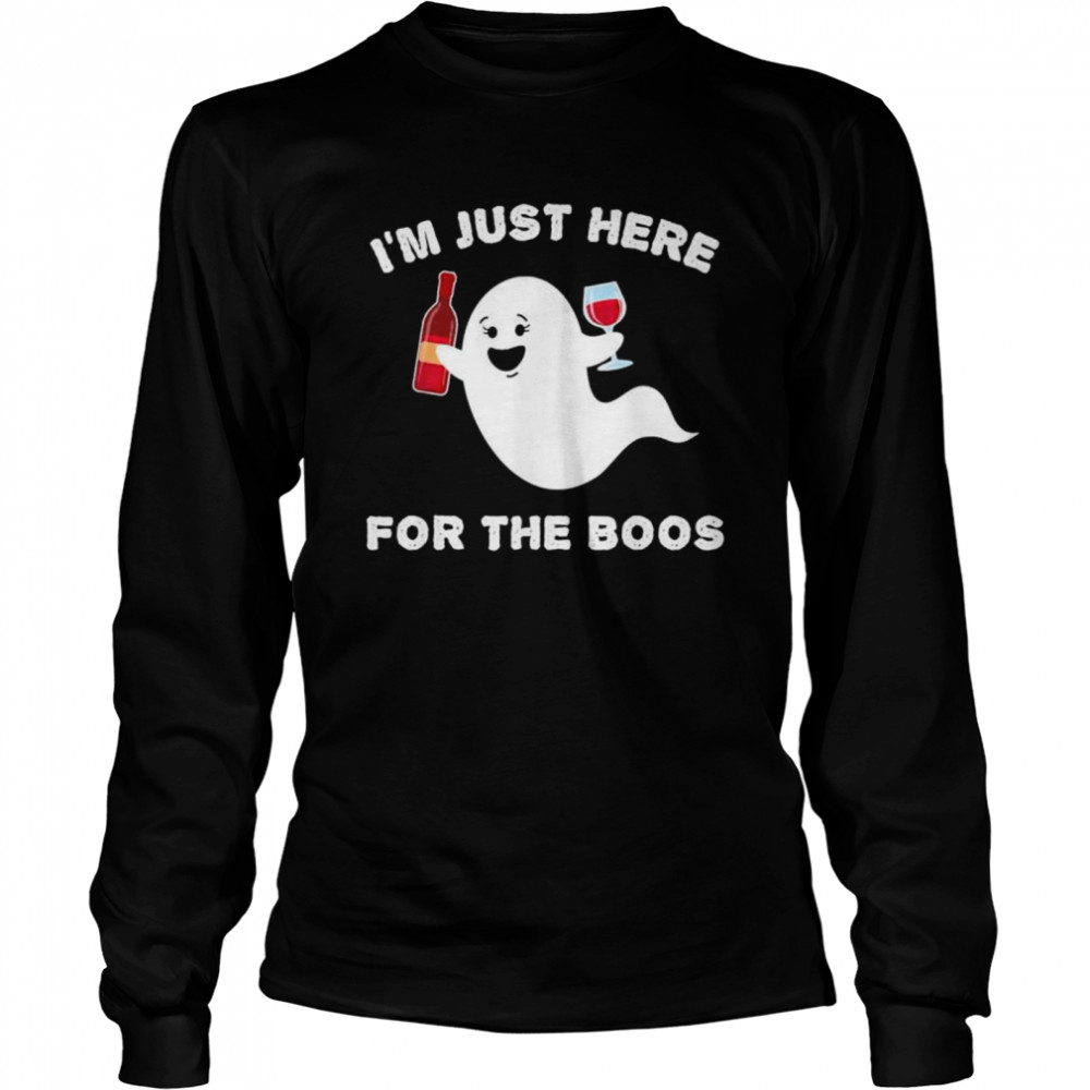 Halloween Wine Just Here For The Boos Ghost Shirt 2 » Cool Gifts for You - Mfamilygift Halloween Wine Just Here For The Boos Ghost Shirt 2