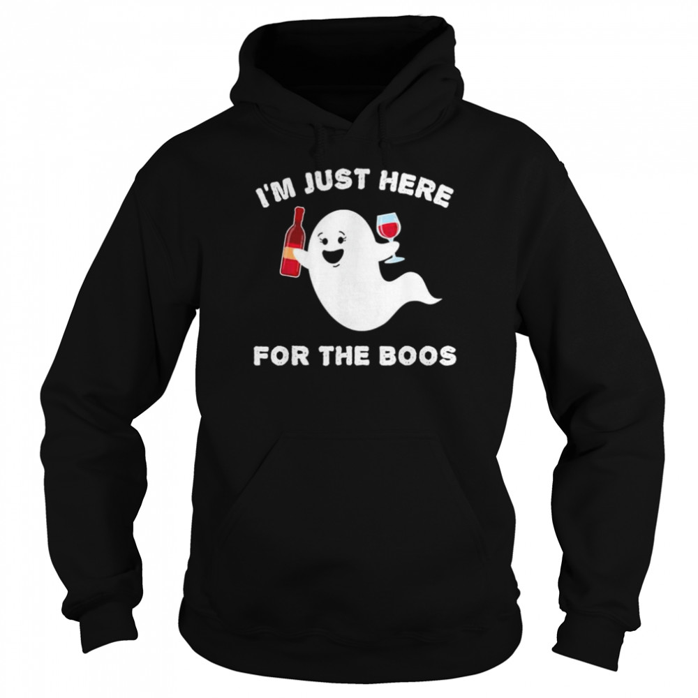 Halloween Wine Just Here For The Boos Ghost Shirt 4 » Cool Gifts for You - Mfamilygift Halloween Wine Just Here For The Boos Ghost Shirt 4