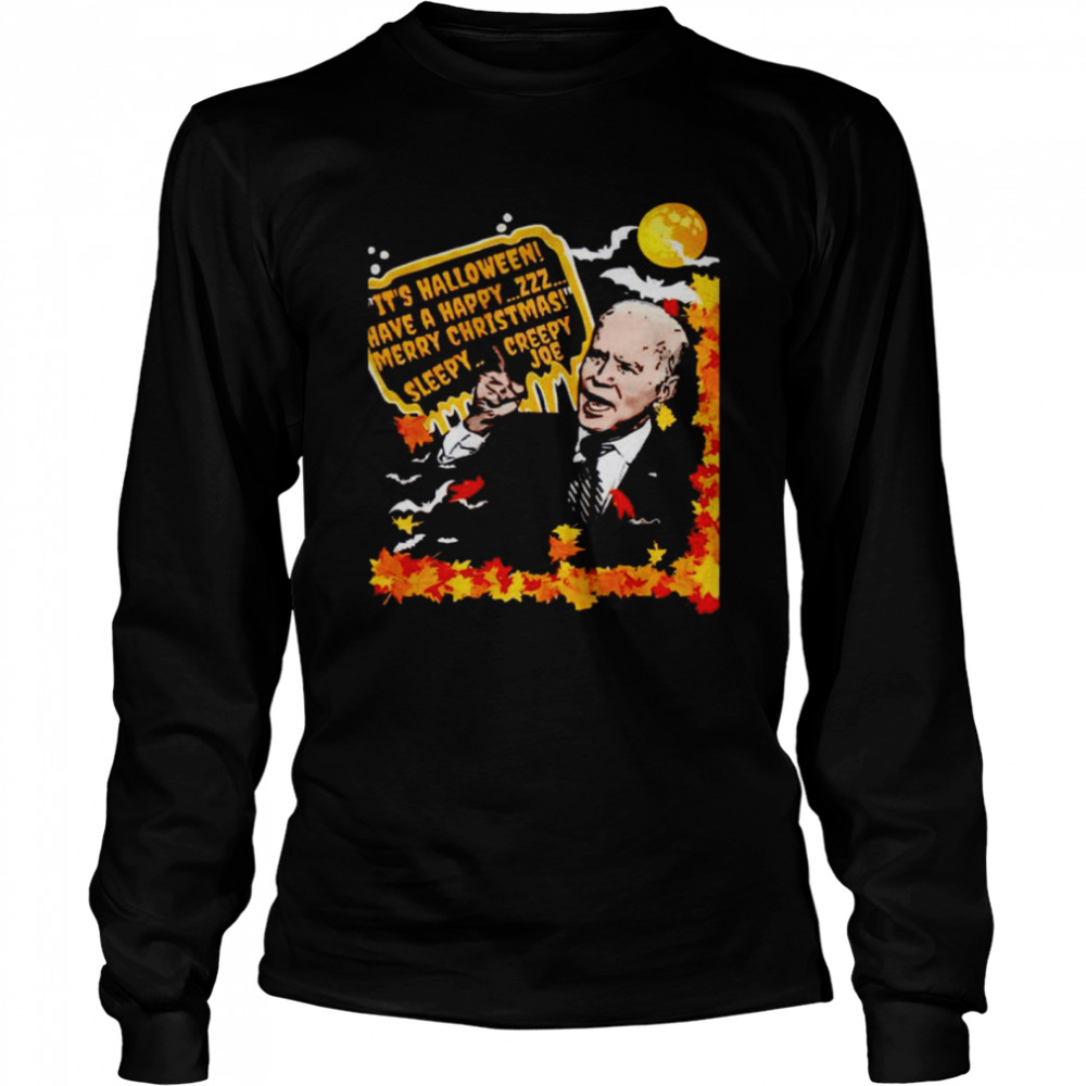 Happy Biden It’S Halloween Have A Happy Merry Christmas Sleepy Creepy Joe Shirt 2 » Cool Gifts for You - Mfamilygift Happy Biden It’S Halloween Have A Happy Merry Christmas Sleepy Creepy Joe Shirt 2