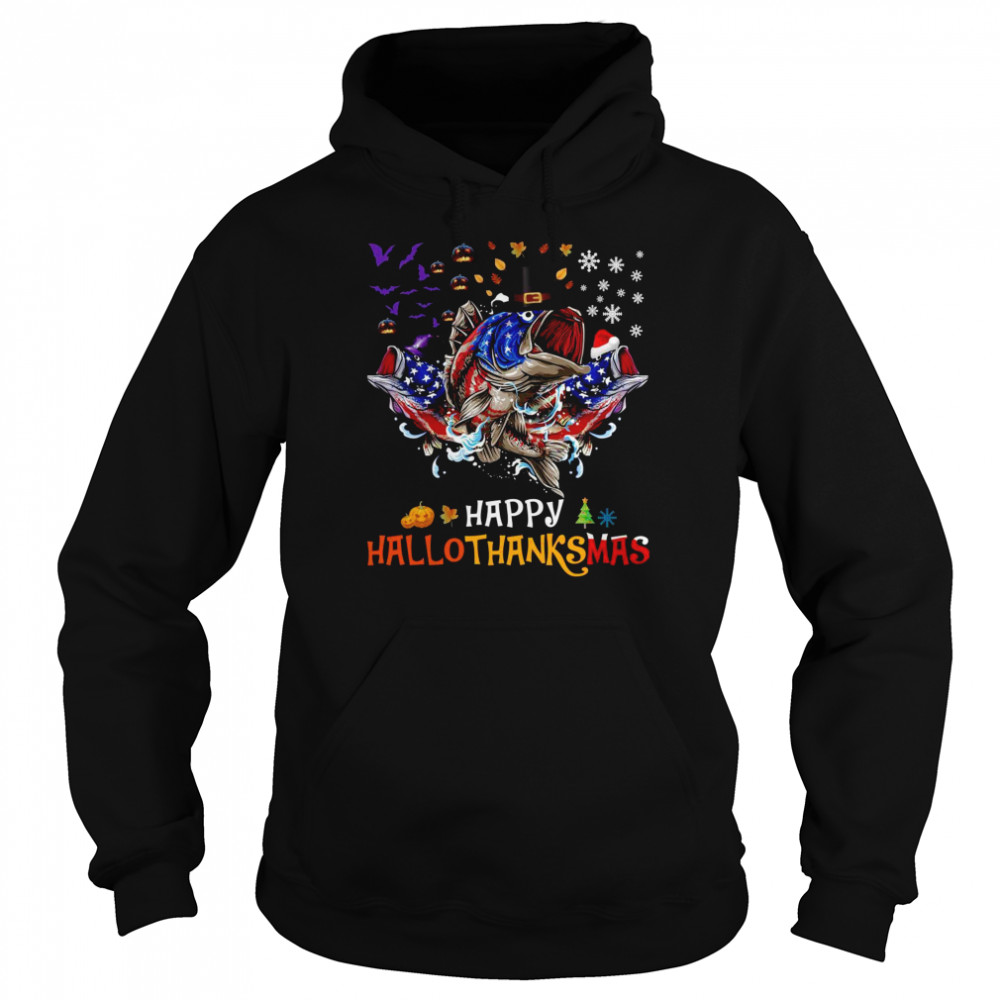 Happy Hallothanksmas Fish Fishing Halloween Thanksgiving Shirt 4 » Cool Gifts for You - Mfamilygift Happy Hallothanksmas Fish Fishing Halloween Thanksgiving Shirt 4