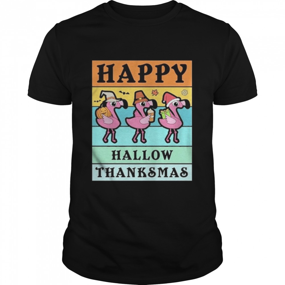 Happy Hallothanksmas Flamingo Shirt