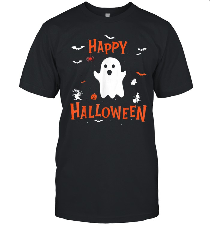 Happy Halloween 2021 Cute Ghost Trick Or Treat Shirt Happy Halloween 2021 Cute Ghost Trick Or Treat Shirt