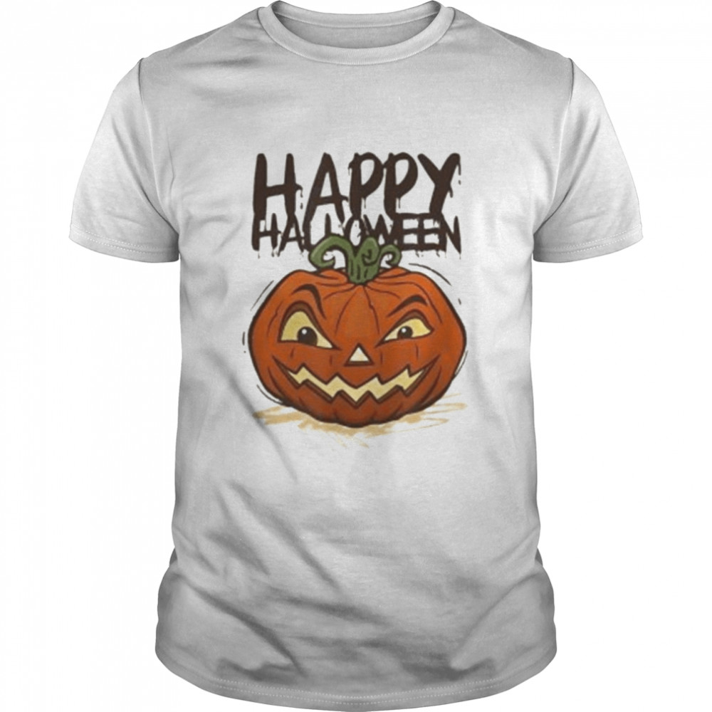 Happy Halloween Scary Pumpkin Face Tee Shirt Happy Halloween Scary Pumpkin Face Tee Shirt