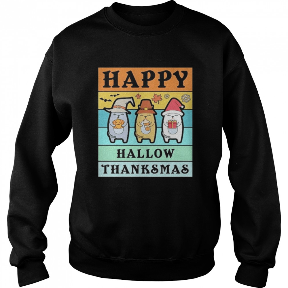 Happy Hallowthanksmas Cats Shirt 3 » Cool Gifts for You - Mfamilygift Happy Hallowthanksmas Cats Shirt 3