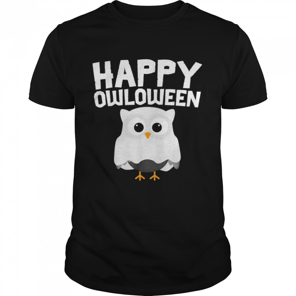 Happy Owloween Cute Ghost Owl Lovers Halloween Shirt Happy Owloween Cute Ghost Owl Lovers Halloween Shirt