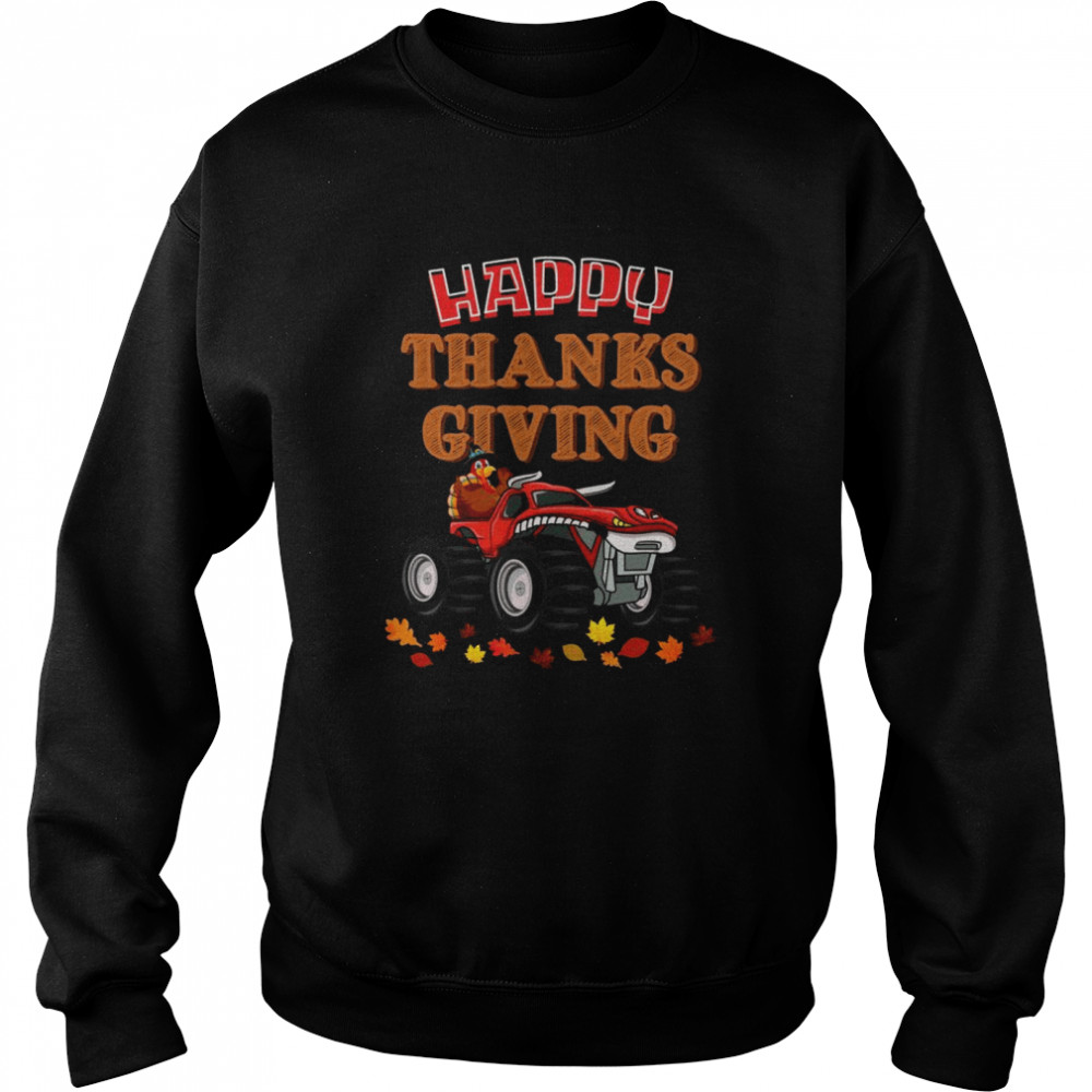 Happy Thanksgiving Turkey Turkey Riding Monster Truck Shirt 3 » Cool Gifts for You - Mfamilygift Happy Thanksgiving Turkey Turkey Riding Monster Truck Shirt 3
