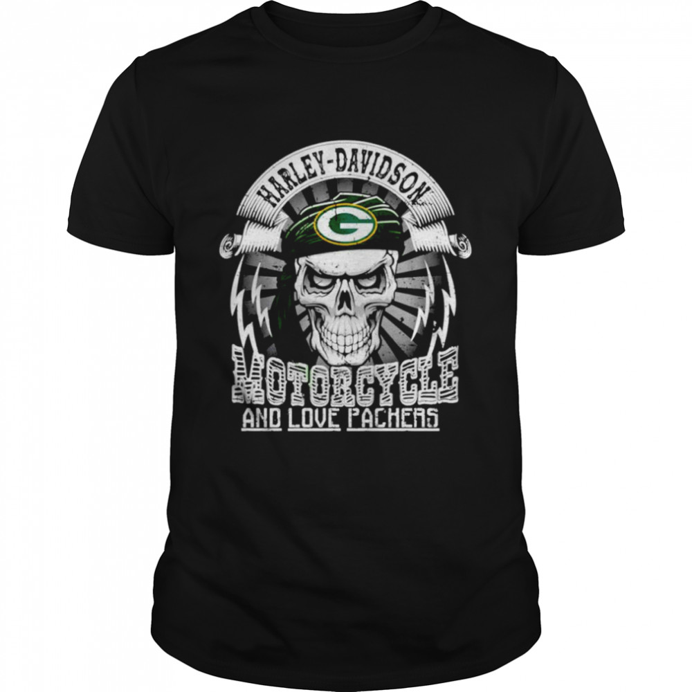 Harley Davidson Motorcycle And Love Green Bay Packers Shirt Harley Davidson Motorcycle And Love Green Bay Packers Shirt