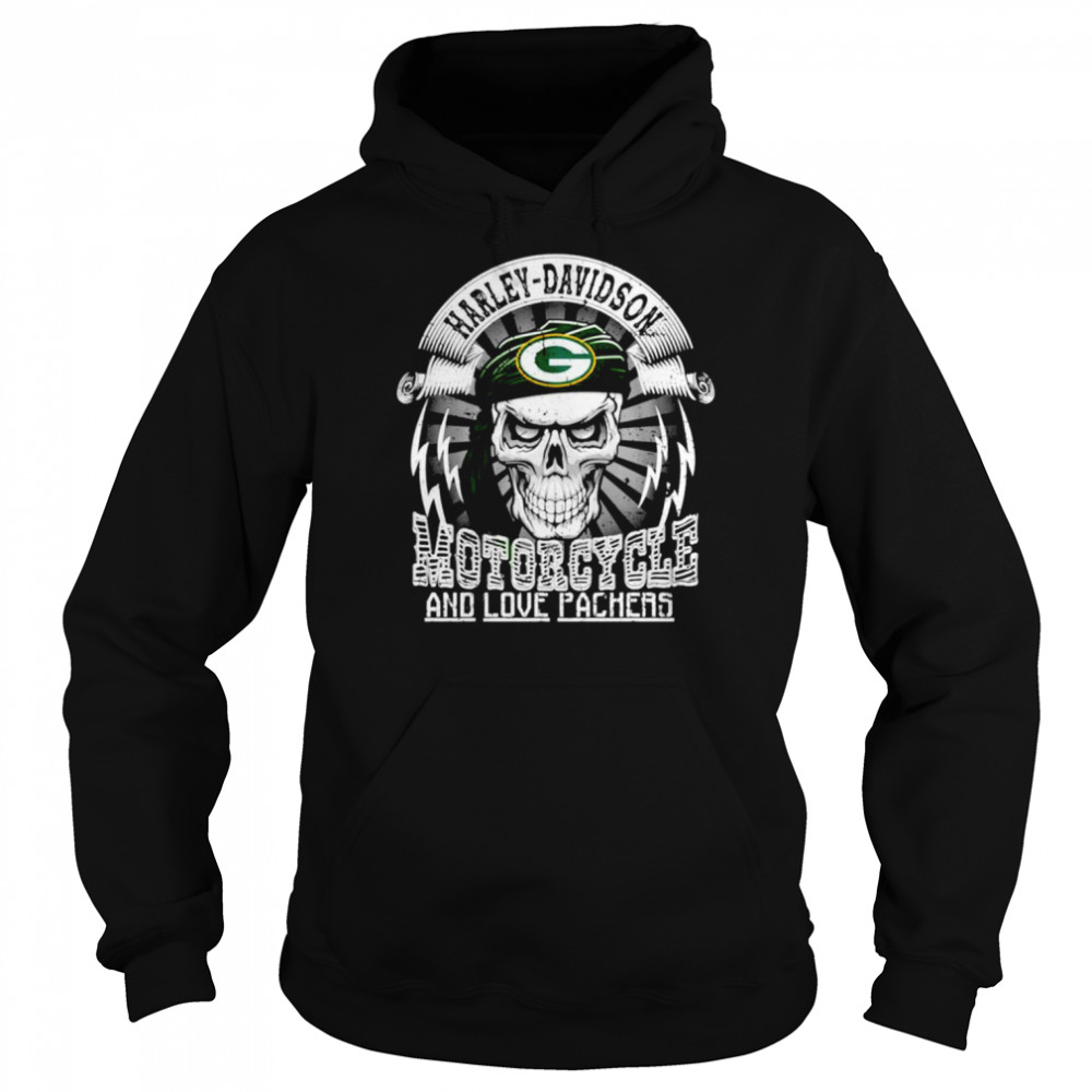 Harley Davidson Motorcycle And Love Green Bay Packers Shirt 4 » Cool Gifts for You - Mfamilygift Harley Davidson Motorcycle And Love Green Bay Packers Shirt 4
