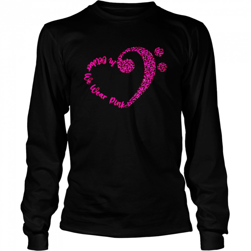 Heart Breast Cancer In October We Wear Pink Shirt 2 » Cool Gifts for You - Mfamilygift Heart Breast Cancer In October We Wear Pink Shirt 2