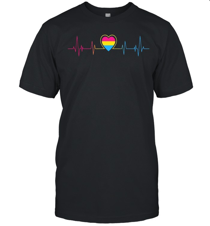 Heartbeat Pan Pride Flag Lgbt Pansexual Shirt