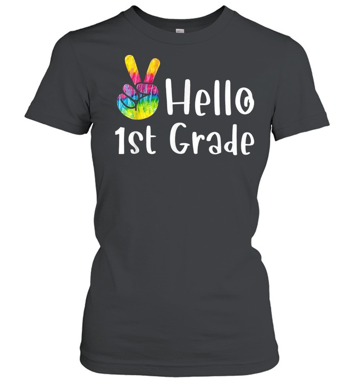 Hello 1St Grade Teacher Student First Day Of School Tie Dye Shirt 1 » Cool Gifts for You - Mfamilygift Hello 1St Grade Teacher Student First Day Of School Tie Dye Shirt 1