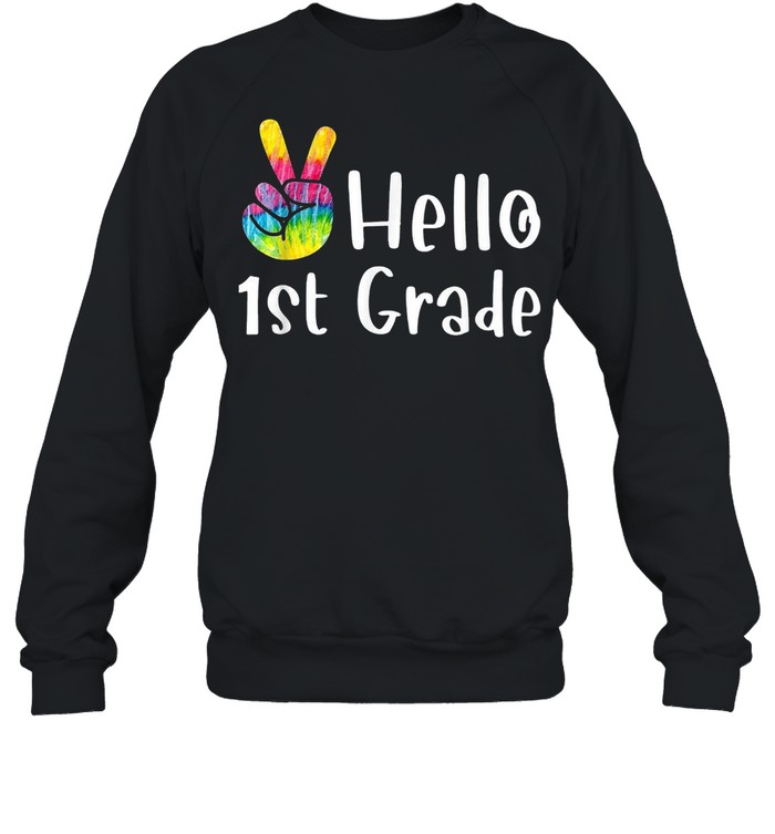 Hello 1St Grade Teacher Student First Day Of School Tie Dye Shirt 3 » Cool Gifts for You - Mfamilygift Hello 1St Grade Teacher Student First Day Of School Tie Dye Shirt 3