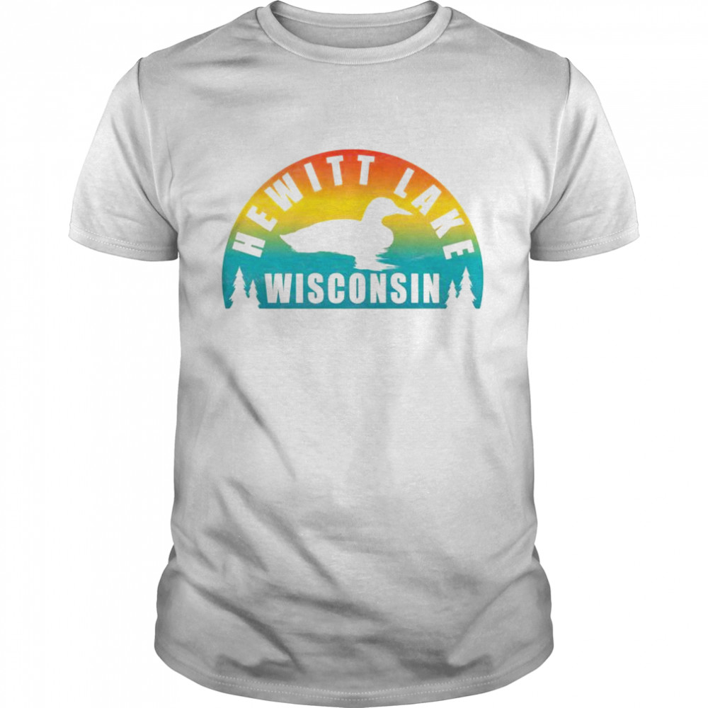 Hewitt Lake Northern Wisconsin Sunset Loon Shirt Hewitt Lake Northern Wisconsin Sunset Loon Shirt