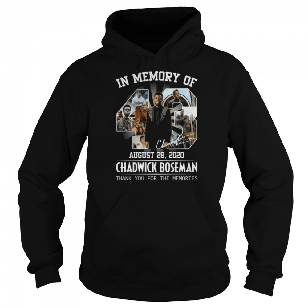 In Memory Of August 28 2020 Chadwick Boseman Thank You For The Memories Shirt 4 » Cool Gifts for You - Mfamilygift In Memory Of August 28 2020 Chadwick Boseman Thank You For The Memories Shirt 4