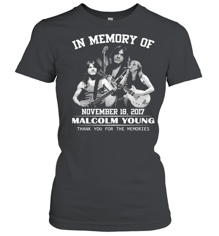 In Memory Of Malcolm Young Thank You For The Memories Shirt 1 » Cool Gifts for You - Mfamilygift In Memory Of Malcolm Young Thank You For The Memories Shirt 1