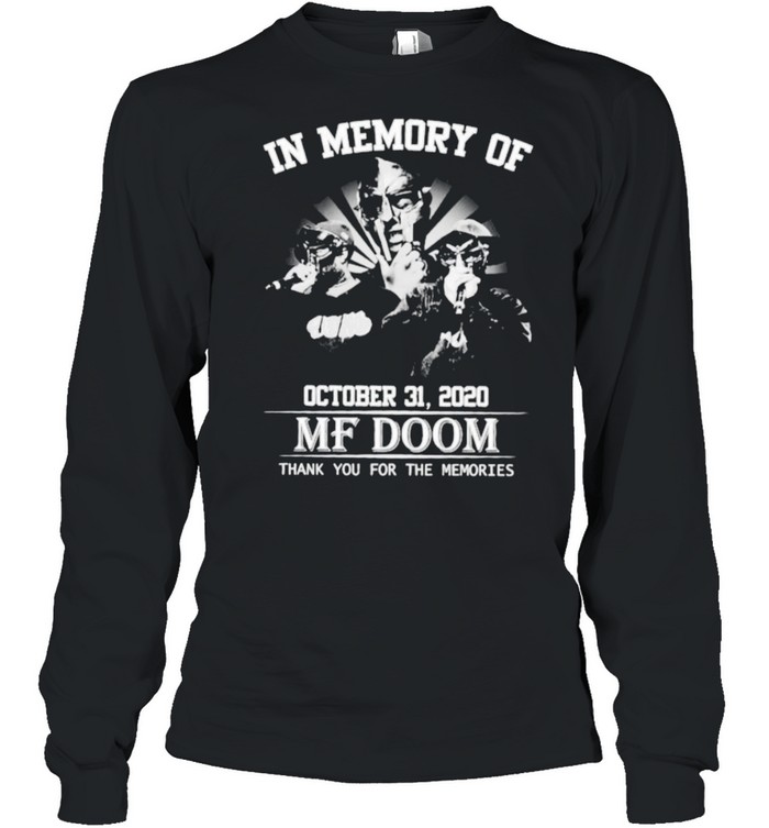 In Memory Of October 31 2020 Mf Doom Thank You For The Memories Shirt 2 » Cool Gifts for You - Mfamilygift In Memory Of October 31 2020 Mf Doom Thank You For The Memories Shirt 2