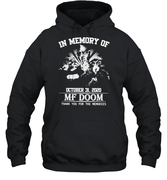 In Memory Of October 31 2020 Mf Doom Thank You For The Memories Shirt 4 » Cool Gifts for You - Mfamilygift In Memory Of October 31 2020 Mf Doom Thank You For The Memories Shirt 4