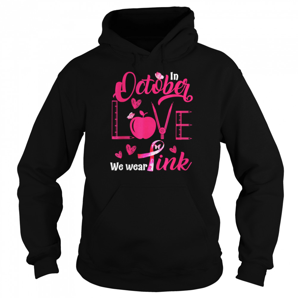 In October Love We Wear Pink Butterfly Pink T-Shirt 4 » Cool Gifts for You - Mfamilygift In October Love We Wear Pink Butterfly Pink T-Shirt 4