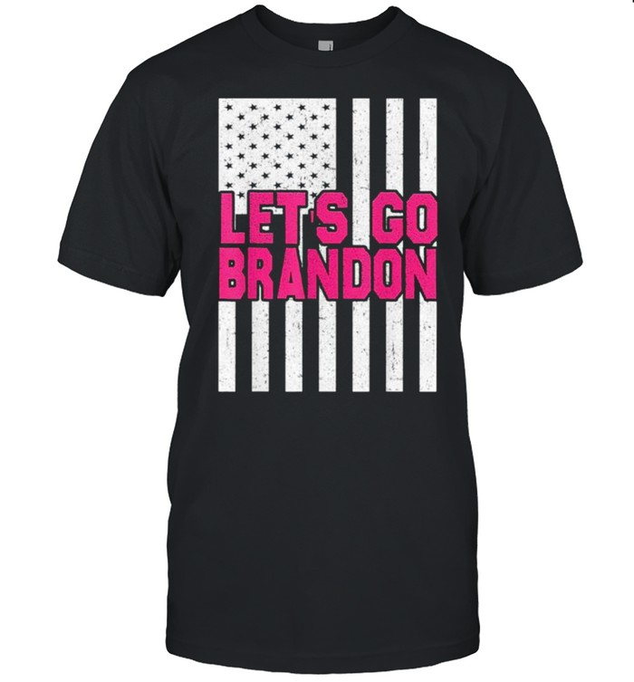In October We Wear Let’S Go Brandon Pink Text American Flag Shirt In October We Wear Let’S Go Brandon Pink Text American Flag Shirt