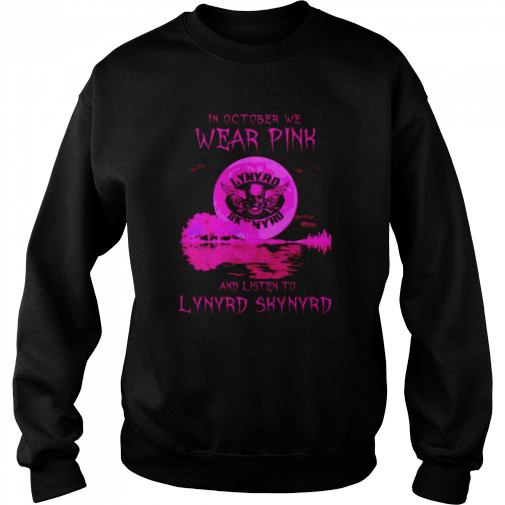 In October We Wear Pink And Listen To Lynyrd Skynyrd Shirt 3 » Cool Gifts for You - Mfamilygift In October We Wear Pink And Listen To Lynyrd Skynyrd Shirt 3