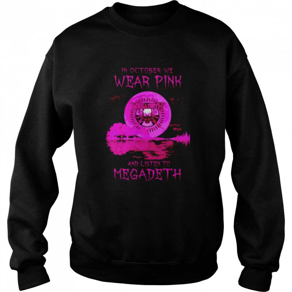 In October We Wear Pink And Listen To Megadeth Shirt 3 » Cool Gifts for You - Mfamilygift In October We Wear Pink And Listen To Megadeth Shirt 3