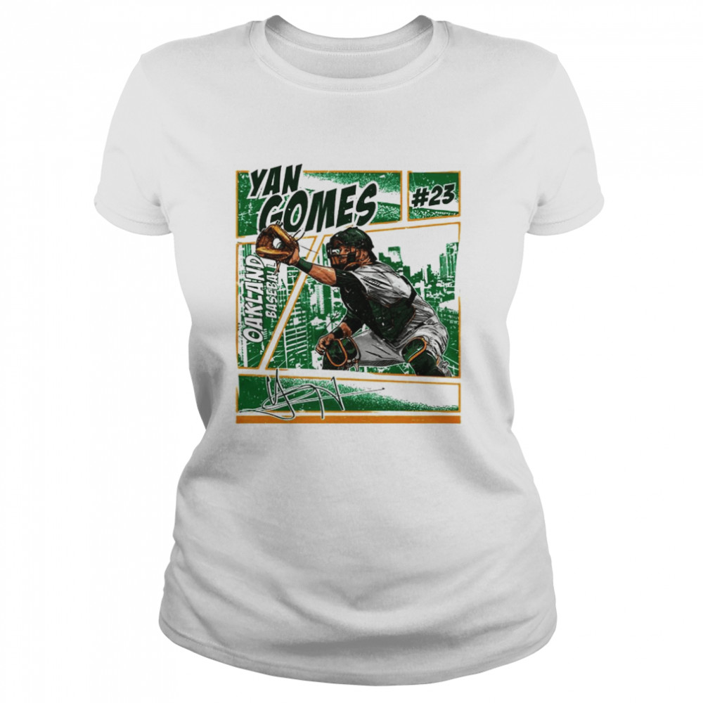 Oakland Baseball Yan Gomes Signature Shirt 1 » Cool Gifts for You - Mfamilygift Oakland Baseball Yan Gomes Signature Shirt 1