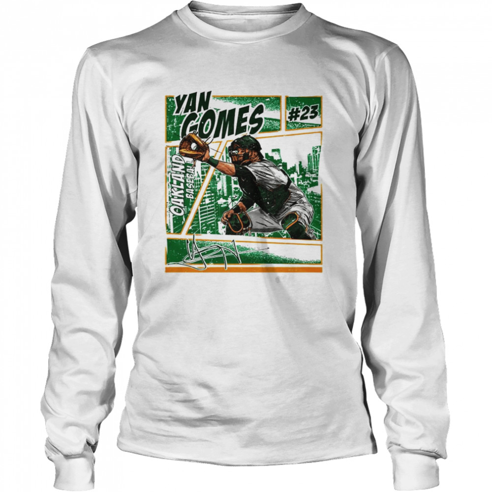 Oakland Baseball Yan Gomes Signature Shirt 2 » Cool Gifts for You - Mfamilygift Oakland Baseball Yan Gomes Signature Shirt 2