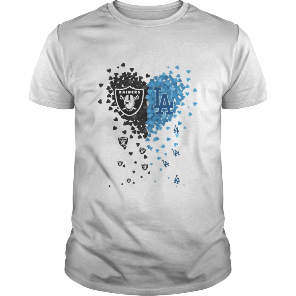 Oakland Raiders And Los Angeles Dodgers Love Shirt